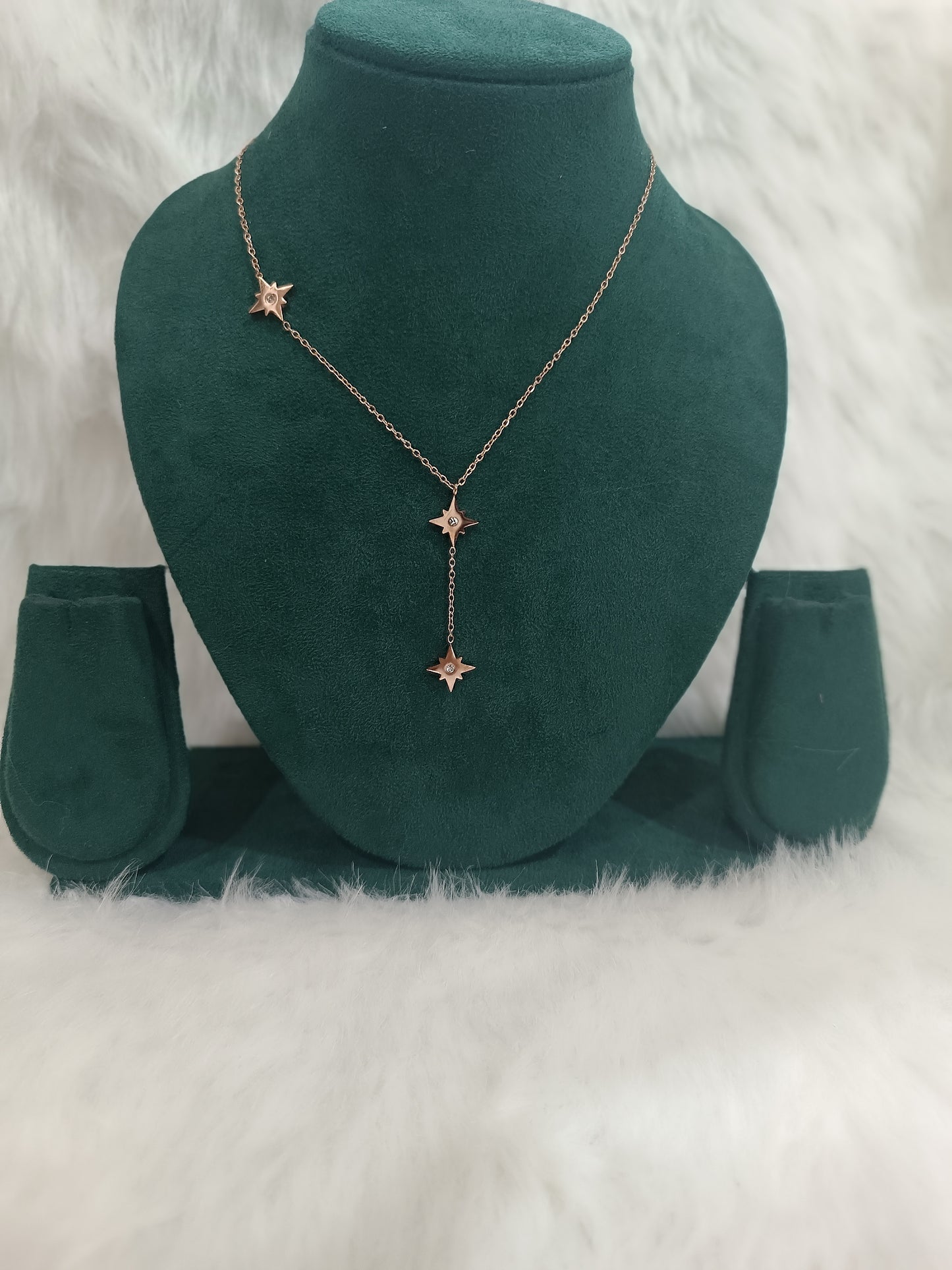 Rose Gold Rosary Necklace