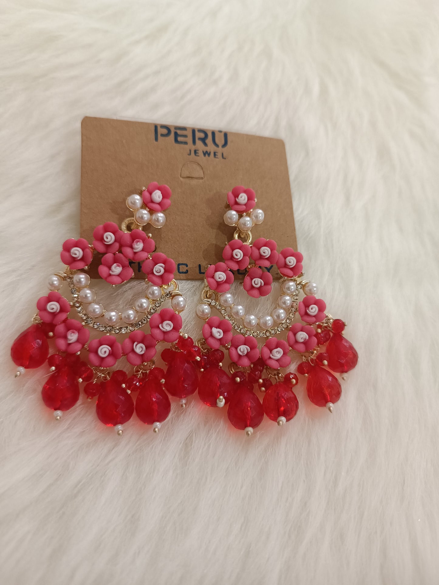 Blossom Kundan Chandbali traditional earrings