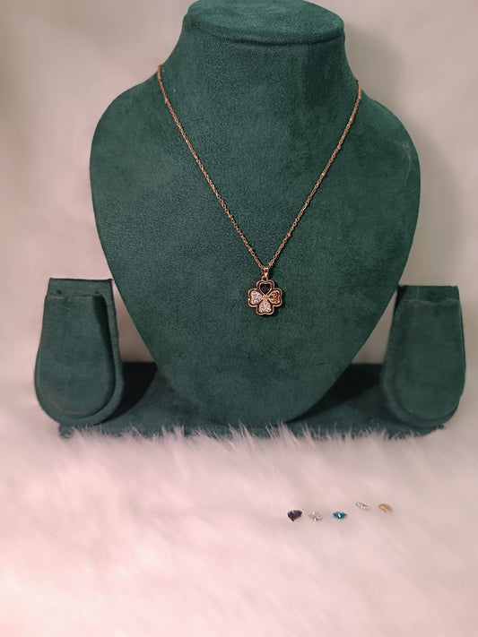 Stone Changing Pendant Necklaces