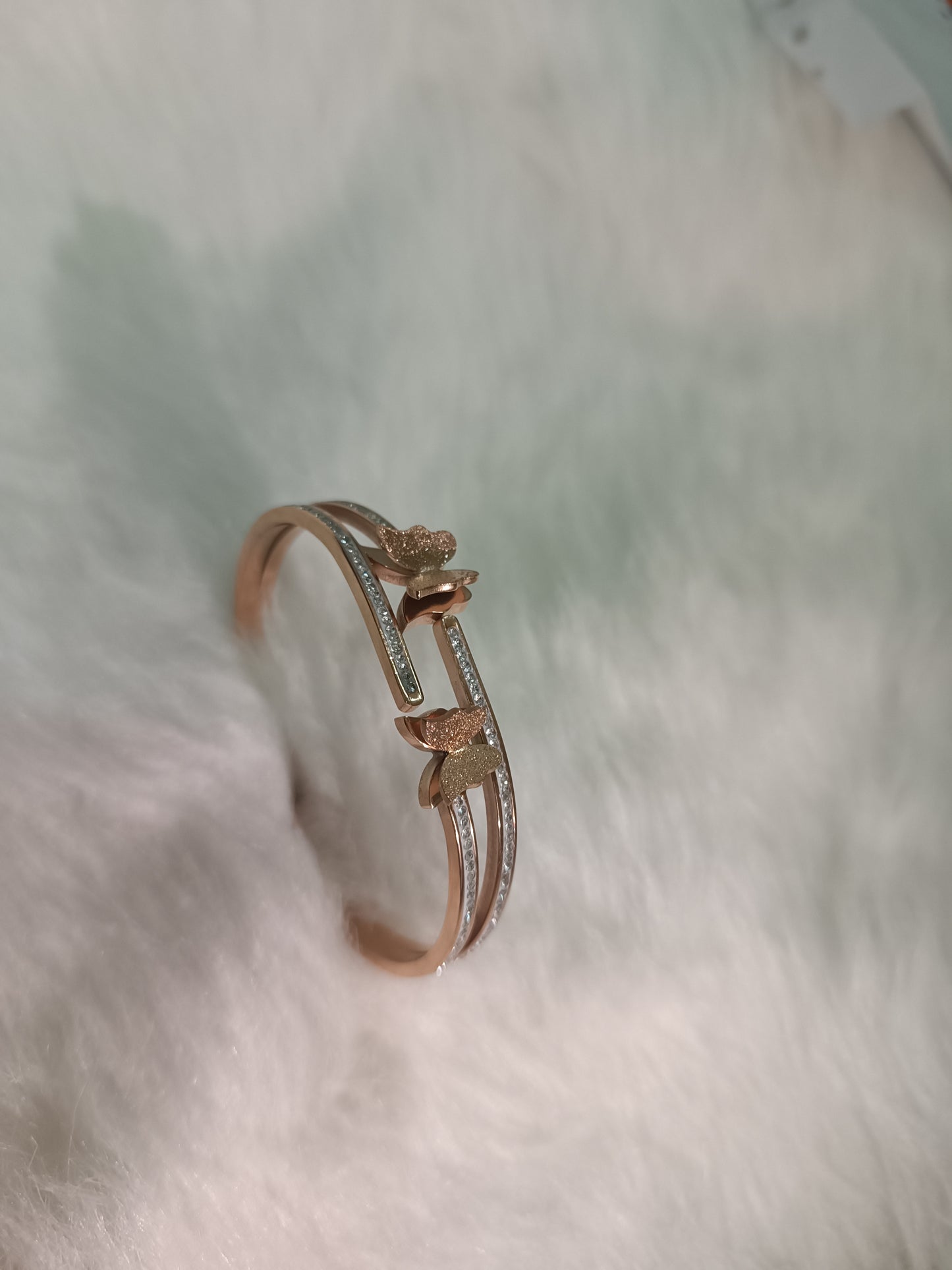 Rose Gold Butterfly Bangle
