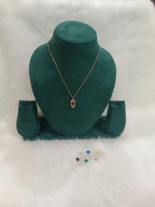 Stone Changing Pendant Necklaces
