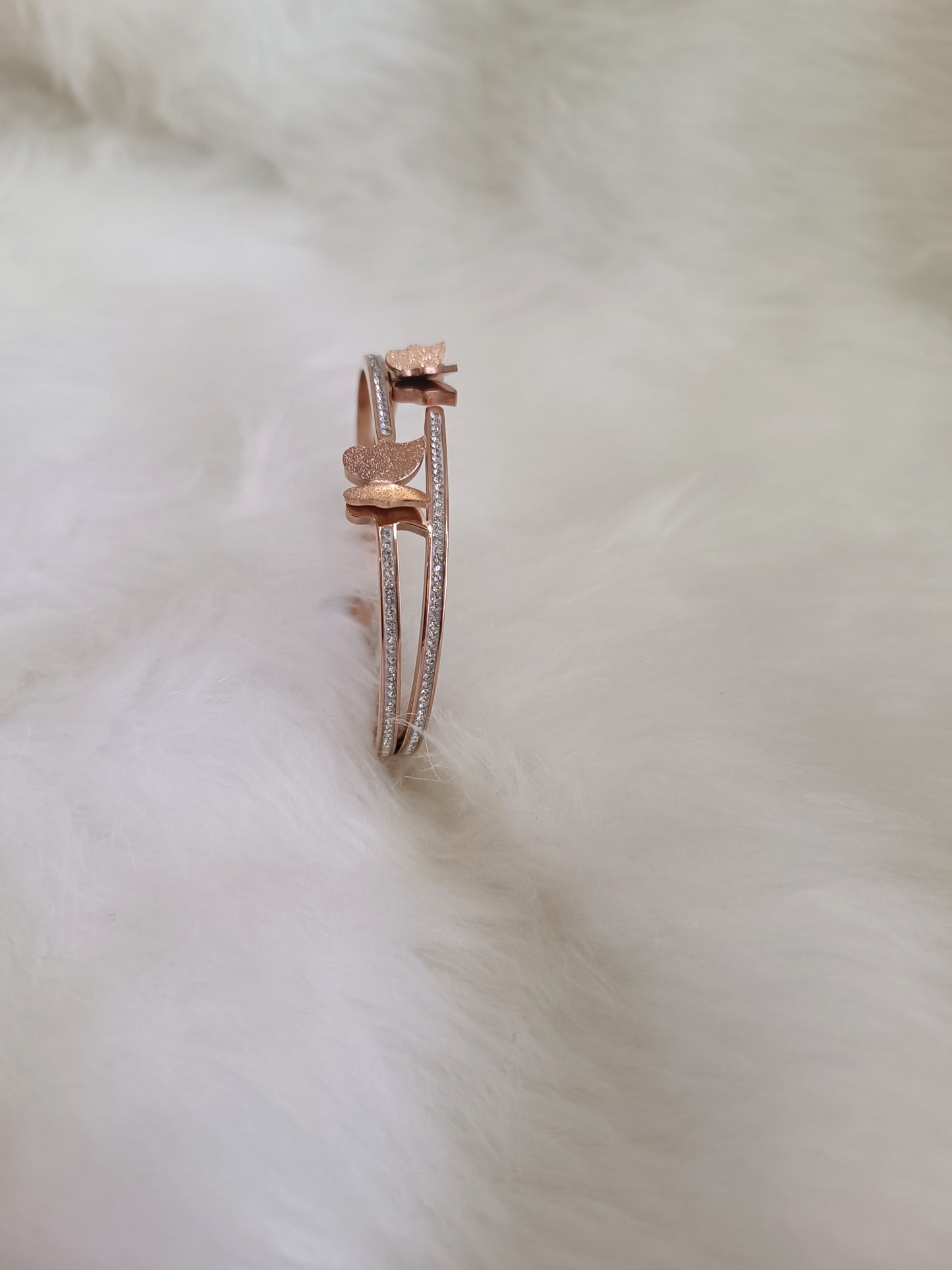 Rose Gold Butterfly Bangle