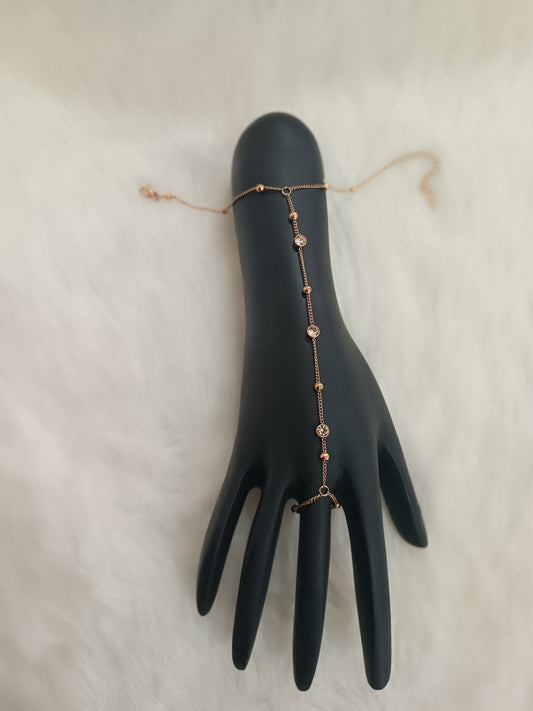 Rose Gold Hand Chain Bracelet Jewellery