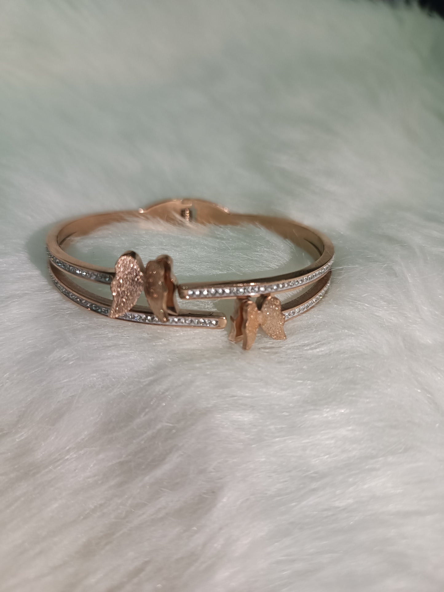 Rose Gold Butterfly Bangle