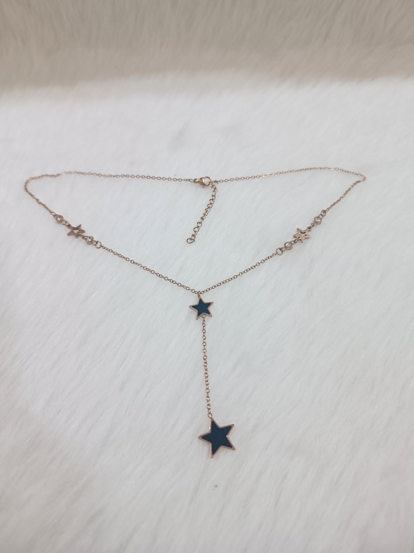 Rose Gold Single Layer Hanging Necklace