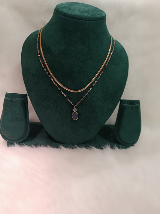 Double Layer Pendant Necklace